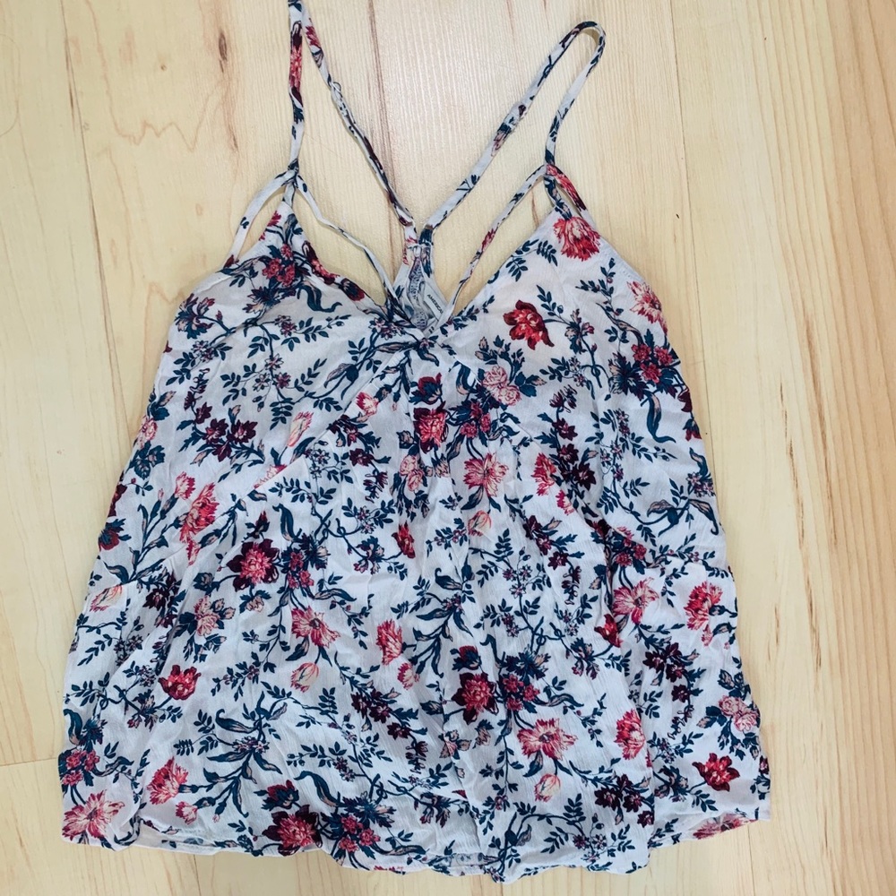 Floral American eagle top!